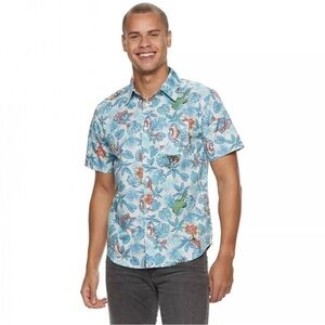 Marvel‎ Avengers Hawaiian Print Button Front Short Sleeve Top Size XL Men